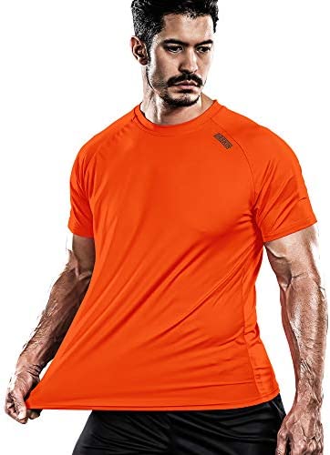 DRSKIN Men’s Cool Quick Dry Sun Protection Short Sleeve Rash Guard Swim ...